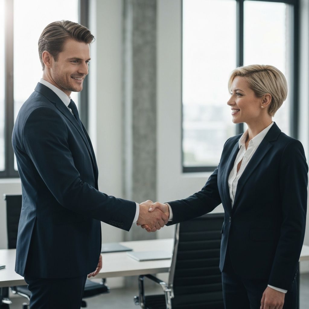 Zadowolony klient odbiera samochód